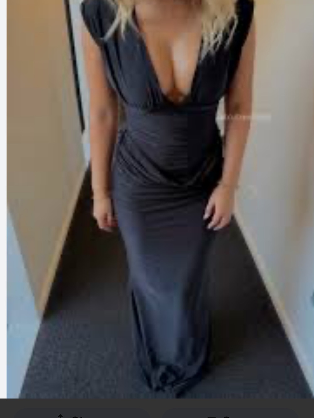 SEXY PLUNGING NECKLINE MAXI DRESS